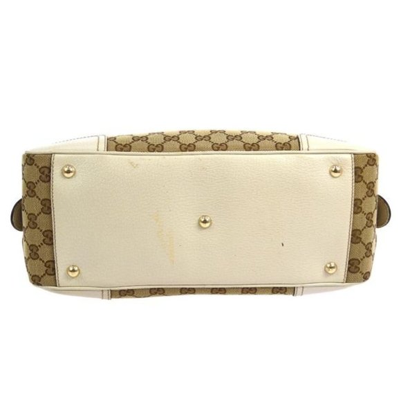 Gucci Mayfair Brown 'Princy' Satchel Large Logo Print Canvas - Picture 5 of 8